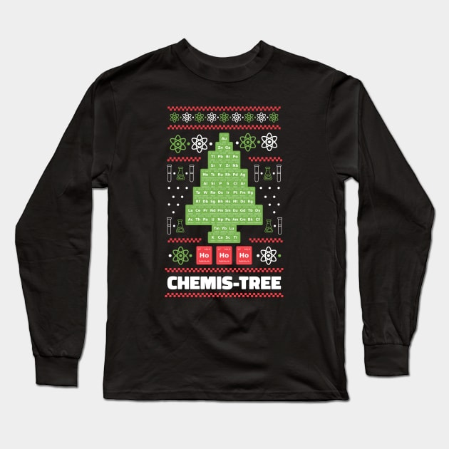 Chemis-Tree // Funny Chemistry Christmas Tree Long Sleeve T-Shirt by SLAG_Creative